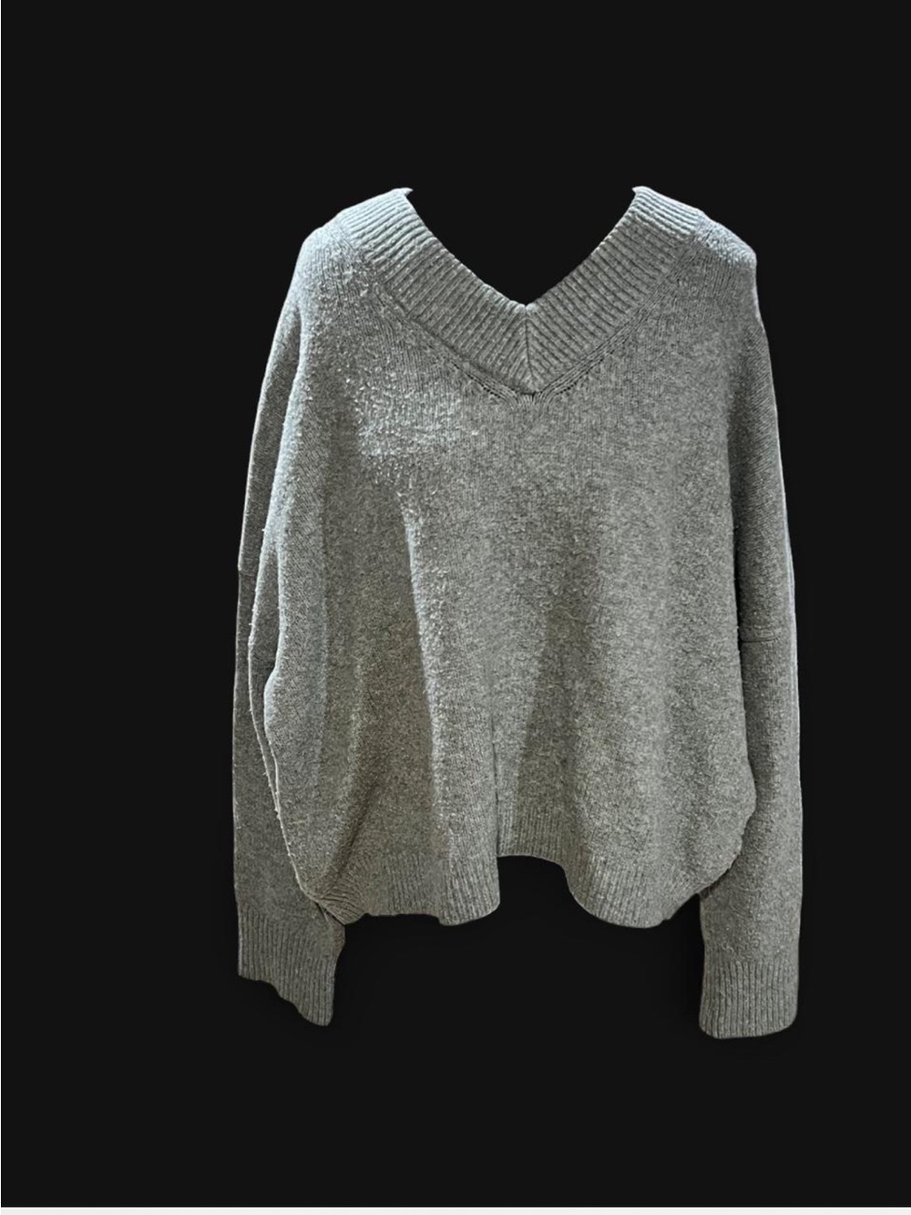 Abercrombie & Fitch Gray V-Neck Women's Sweater
